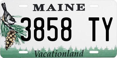 ME license plate 3858TY
