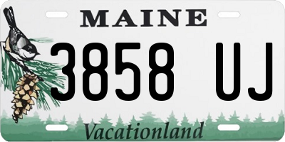 ME license plate 3858UJ