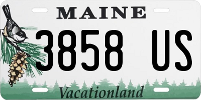 ME license plate 3858US