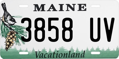 ME license plate 3858UV