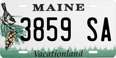 ME license plate 3859SA