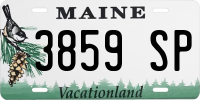 ME license plate 3859SP