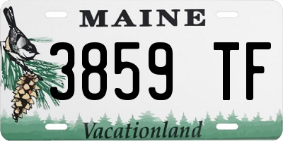ME license plate 3859TF