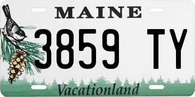 ME license plate 3859TY