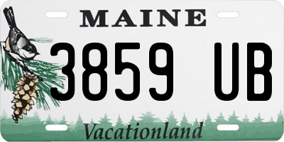 ME license plate 3859UB