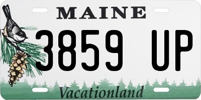 ME license plate 3859UP
