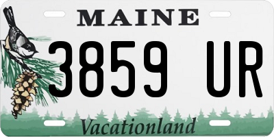 ME license plate 3859UR