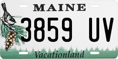 ME license plate 3859UV