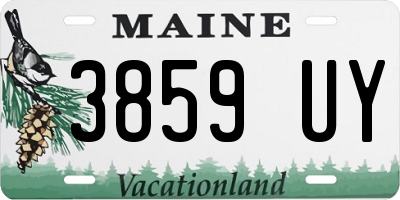 ME license plate 3859UY