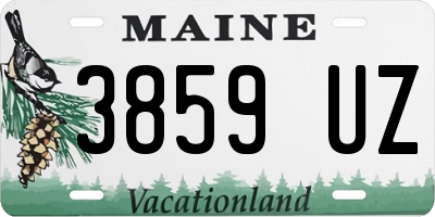 ME license plate 3859UZ