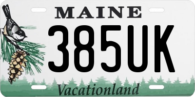 ME license plate 385UK