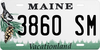 ME license plate 3860SM