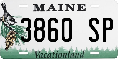ME license plate 3860SP