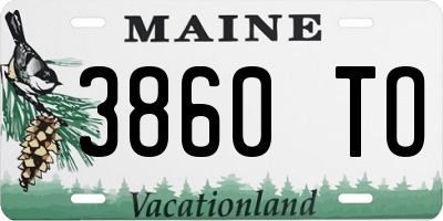 ME license plate 3860TO