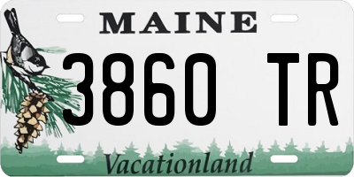 ME license plate 3860TR