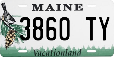 ME license plate 3860TY