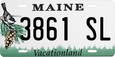 ME license plate 3861SL