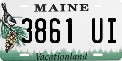 ME license plate 3861UI