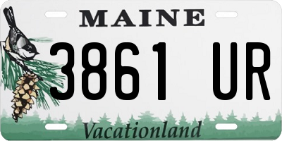 ME license plate 3861UR