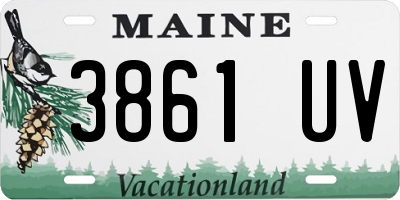 ME license plate 3861UV