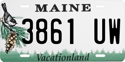 ME license plate 3861UW