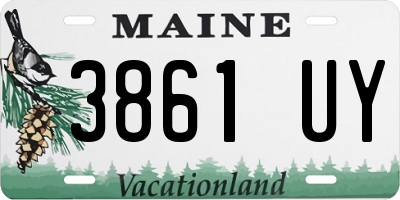 ME license plate 3861UY