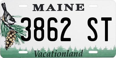 ME license plate 3862ST