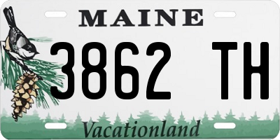 ME license plate 3862TH