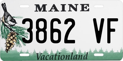 ME license plate 3862VF