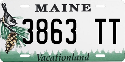 ME license plate 3863TT