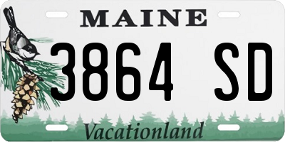 ME license plate 3864SD
