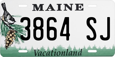 ME license plate 3864SJ