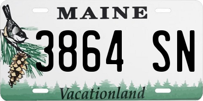 ME license plate 3864SN