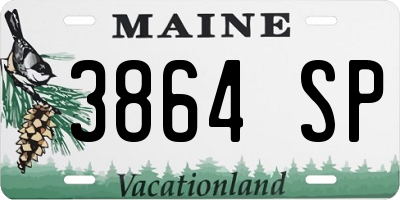 ME license plate 3864SP