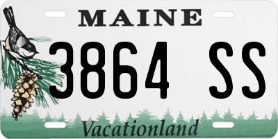 ME license plate 3864SS