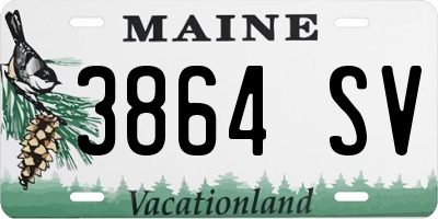 ME license plate 3864SV