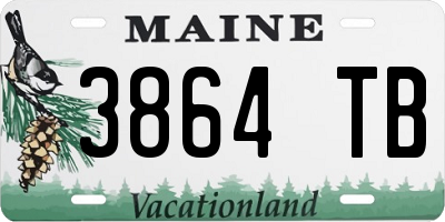 ME license plate 3864TB