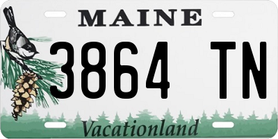 ME license plate 3864TN