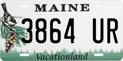 ME license plate 3864UR