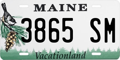 ME license plate 3865SM