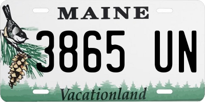 ME license plate 3865UN