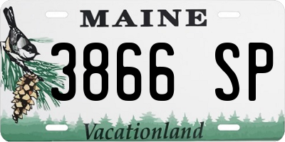 ME license plate 3866SP