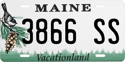 ME license plate 3866SS