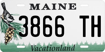 ME license plate 3866TH