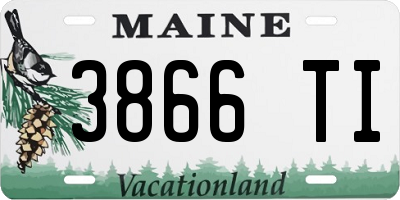 ME license plate 3866TI
