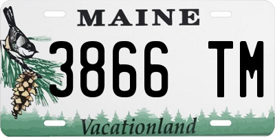 ME license plate 3866TM