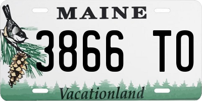 ME license plate 3866TO