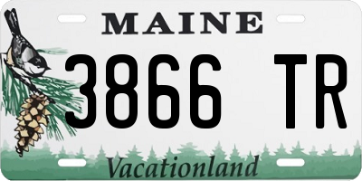 ME license plate 3866TR