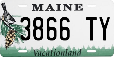 ME license plate 3866TY