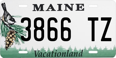 ME license plate 3866TZ
